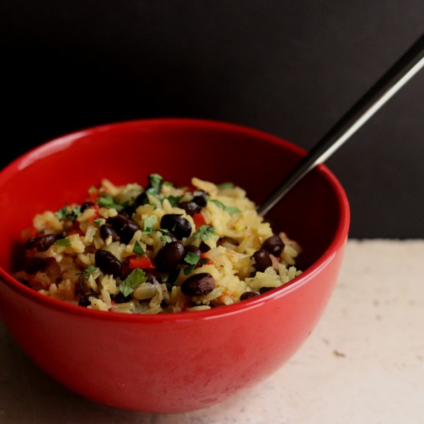 MexicanStyle Yellow Rice with Black Beans